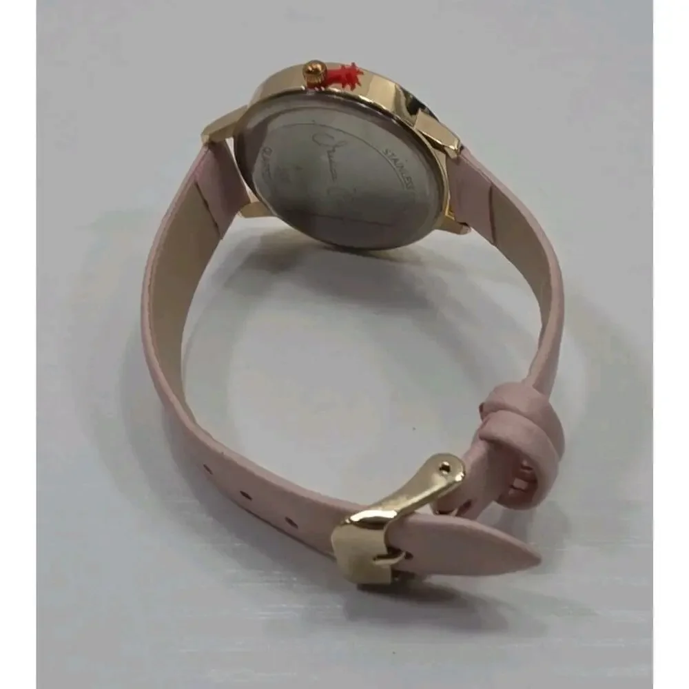 Jessica Carlyle Ladies Rose Gold Watch Pink Blush Strap 31 MM New Battery W273